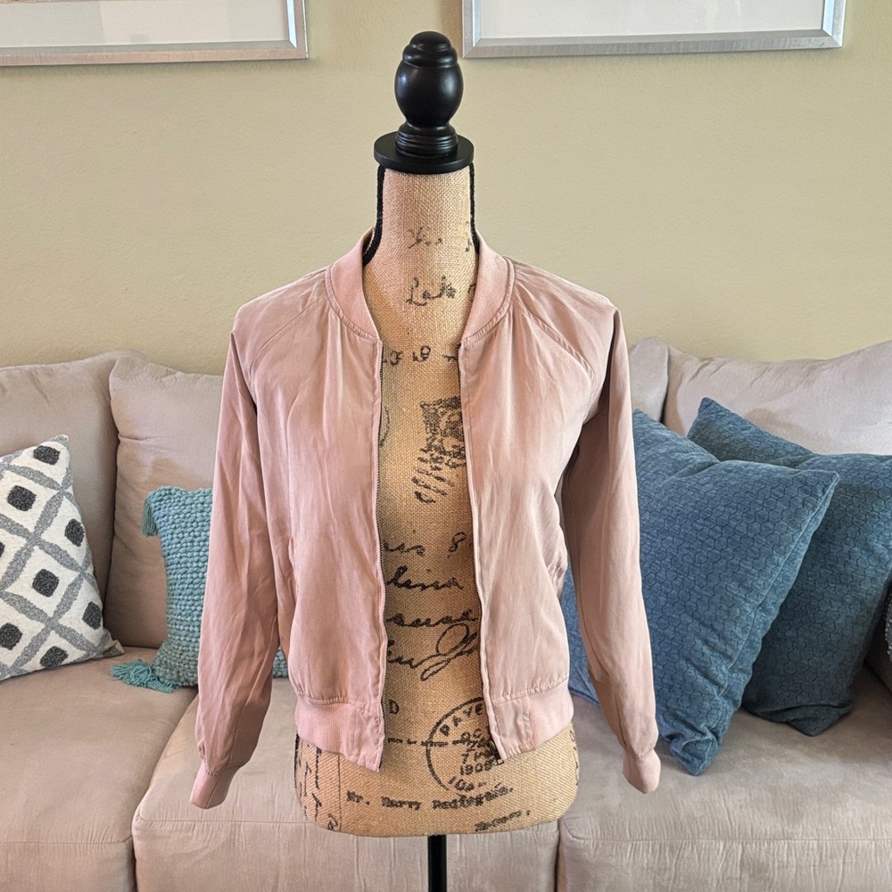 Sporty Mauve Bomber Jacket